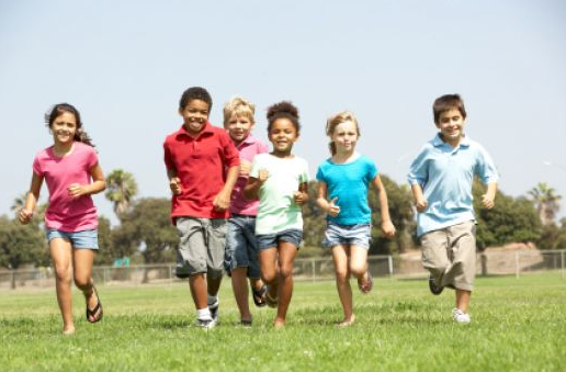 kids playing exercise health